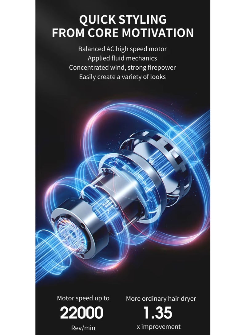 MoeHair X6 Plus Professional Hair Dryer for Women, 2800W High Power, 2 Speed Settings, Hot & Cold Air with Cool Shot Button, Concentrator Nozzle for Fast Home Styling - Image 5